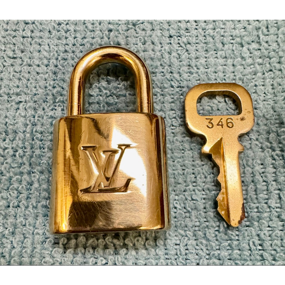 Louis Vuitton Gold Padlock and Key